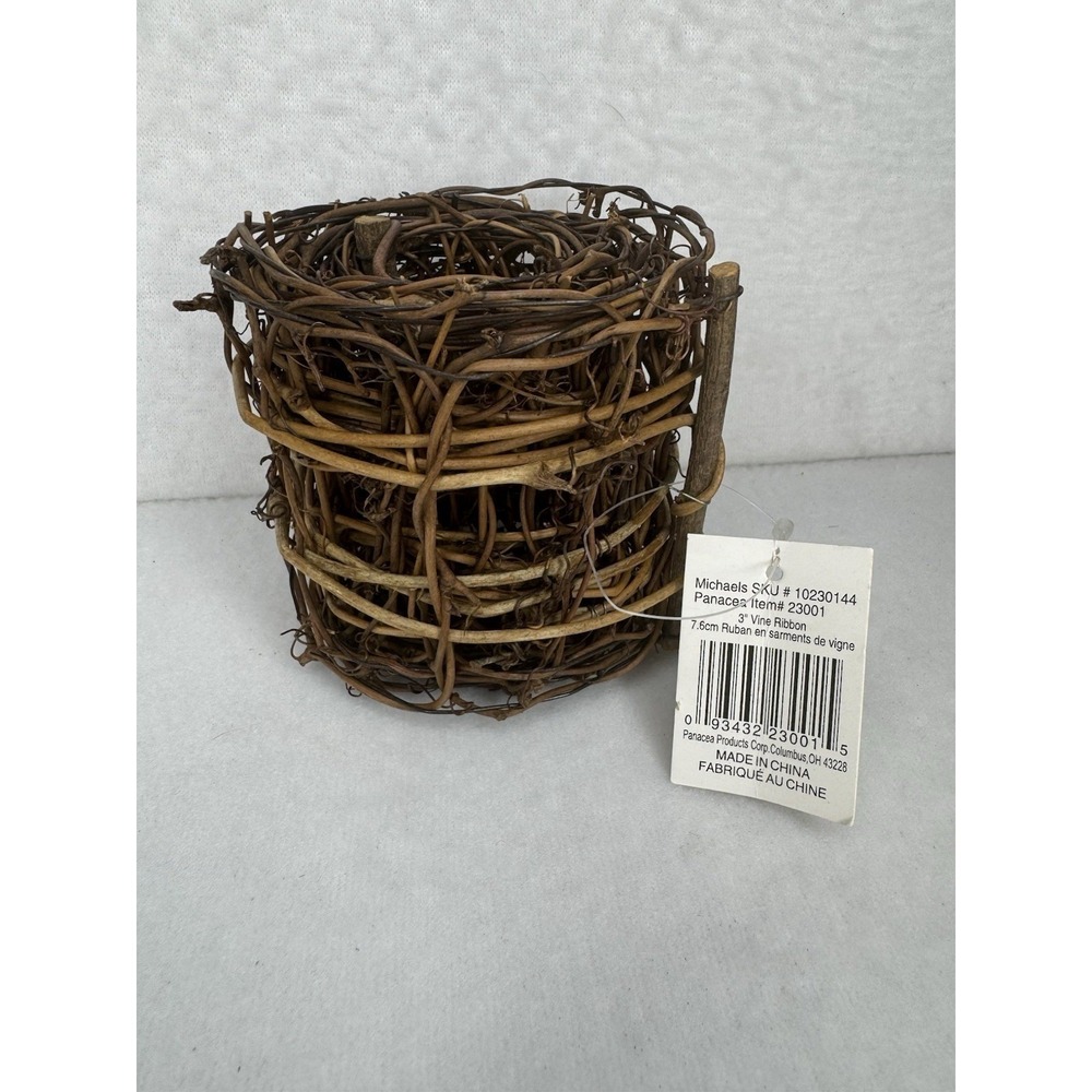 Panacea 3" Vine Ribbon Natural Grapevine Roll Michaels Rustic Craft Decor New